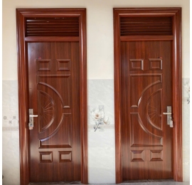 Cửa đi 1 cánh bằng thép vân gỗ nhập khẩu Đắk Lắk