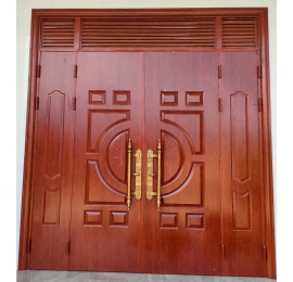Cửa đi 4 cánh bằng thép vân gỗ nhập khẩu Đắk Lắk