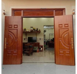 Cửa đi thép vân gỗ 4 cánh nhập khẩu Đắk Lắk