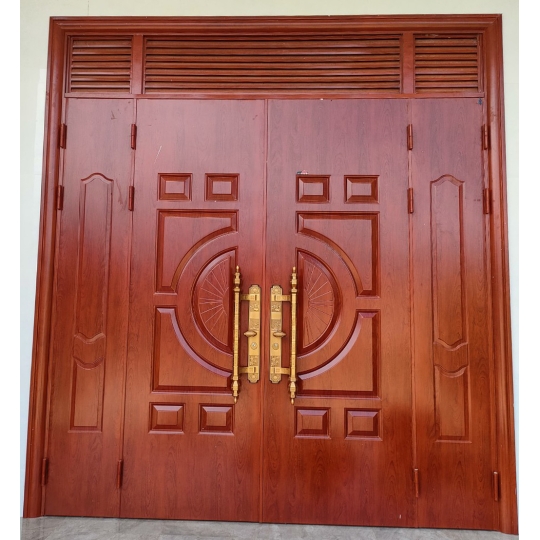 Cửa đi 4 cánh bằng thép vân gỗ nhập khẩu Đắk Lắk