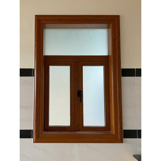 Cửa sổ 2 cánh thép vân gỗ nhập khẩu